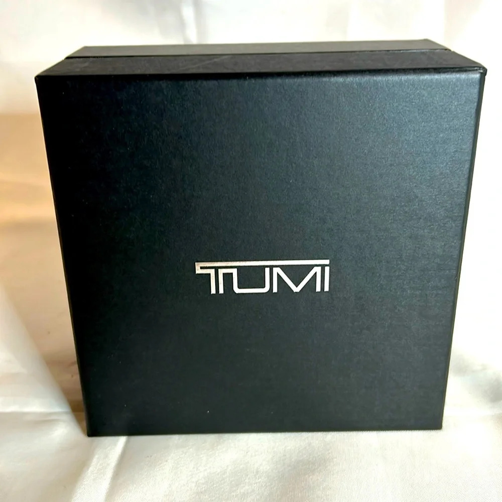 TUMI 6 x6” Box. Red Liner/ Black Top.